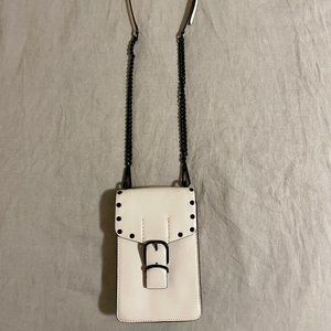 Rebecca Minkoff Small White Leather Crossbody Shoulder Chain Bag